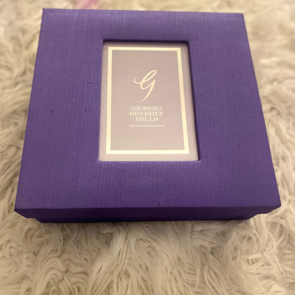 Giorgio Beverly Hills purple satin photo box
